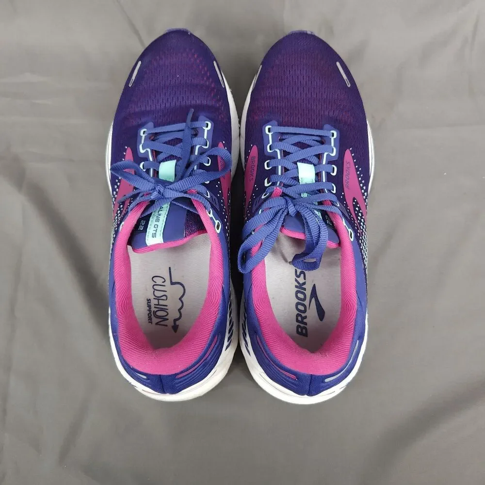 Brooks Adrenaline GTS 22 Shoes Women Size 10.5 1203531B403 Purple Running